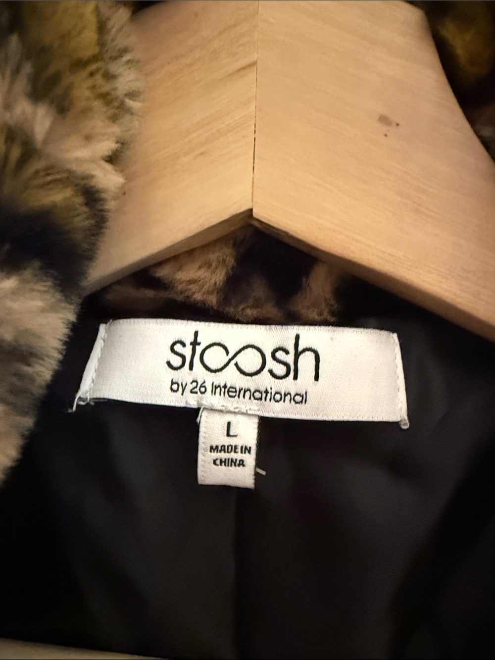26 International Leopard Print Teddy Coat - Beige & Black - Picture 2 of 3
